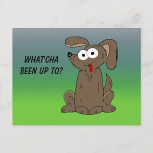 Carte Postale Chien de dessin animé aux grands yeux