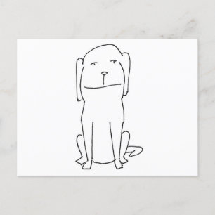Carte Postale Chien de dessin animé souriant
