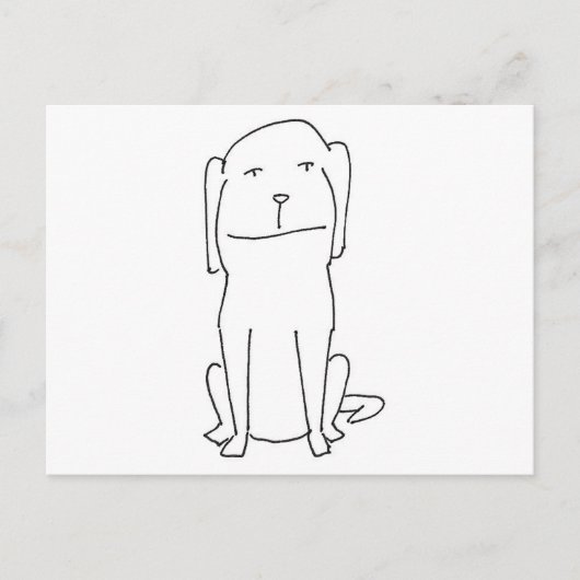 Carte Postale Chien de dessin animé souriant (Devant)