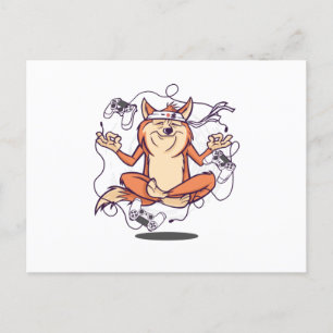 Carte Postale Chien de joueur méditant