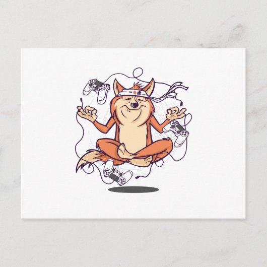 Carte Postale Chien de joueur méditant (Devant)