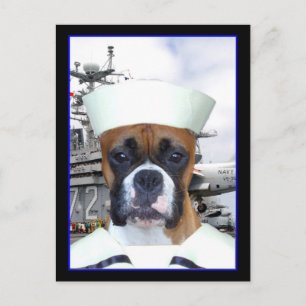 Carte postale Chien de la marine