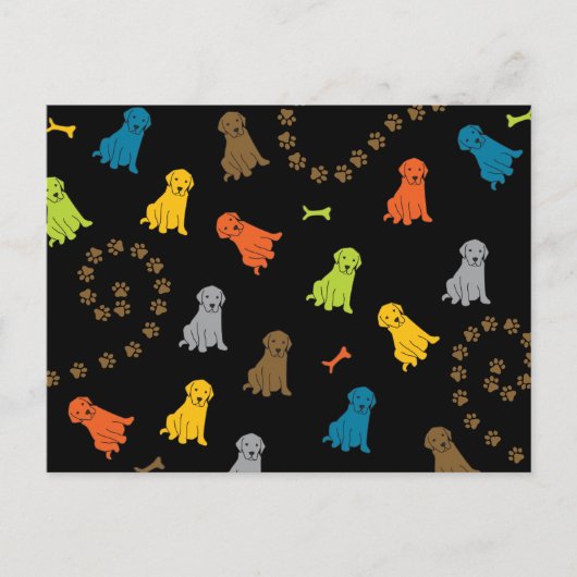 Carte Postale chien de laboratoire (Devant)