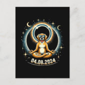Carte Postale Chien de l'éclipse solaire 2024 (Devant)