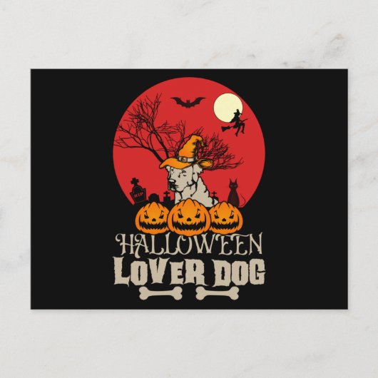 Carte Postale Chien de l'Halloween (Devant)