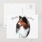 Carte Postale Chien de mer de Shetland (sable) Papa 2 (Devant / Derrière)