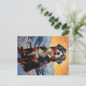 Carte Postale Chien de montagne bernois (Debout devant)