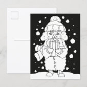 Carte Postale Chien de Noël (Devant / Derrière)