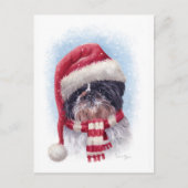 Carte Postale Chien de Noël (Devant)