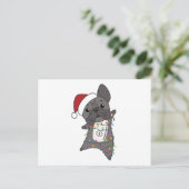 Carte Postale Chien de Noël Animaux d'hiver de neige (Debout devant)