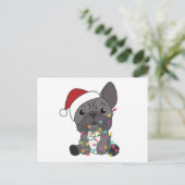 Carte Postale Chien de Noël Animaux d'hiver de neige (Debout devant)