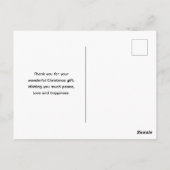 Carte Postale Chien de Noël Husky dans un Merci de Santa Hat (Dos)