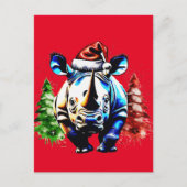 Carte Postale Chien de Noël mignon (Devant)