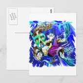 Carte Postale Chien de plongeur (Devant / Derrière)