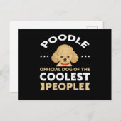 Carte Postale Chien De Poodle Du Plus Coolé | Poodles du proprié (Devant / Derrière)