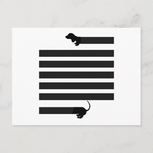 Carte Postale chien de saucisse de dachshund (Devant)