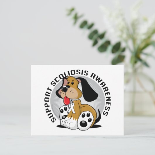 Carte Postale Chien de Scoliose (Debout devant)