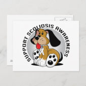 Carte Postale Chien de Scoliose (Devant / Derrière)