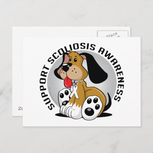 Carte Postale Chien de Scoliose (Devant / Derrière)