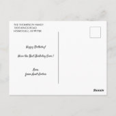 Carte Postale Chien de Shiba Inu | Salutation d'anniversaire ble (Dos)