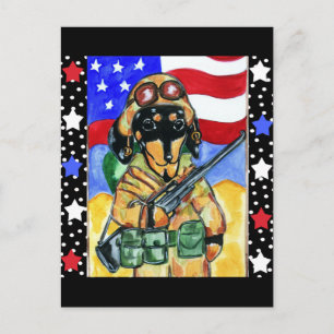 Carte Postale Chien de soldat de la fête du souvenir