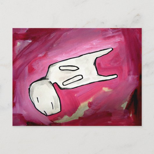 Carte Postale chien de sommeil Dino (Devant)