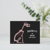 Carte Postale Chien de squelette X-Ray - Rouge (Debout devant)