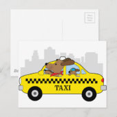 Carte Postale Chien de taxi de New York (Devant / Derrière)