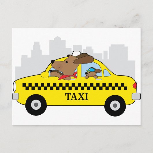 Carte Postale Chien de taxi de New York (Devant)