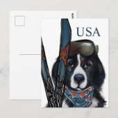 CARTE POSTALE CHIEN DE TERRE-NEUVE (Devant / Derrière)