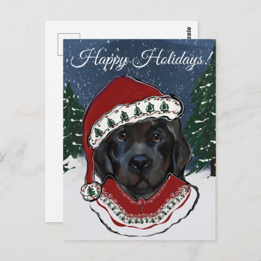 Carte Postale Chien de Terre-Neuve (Devant / Derrière)