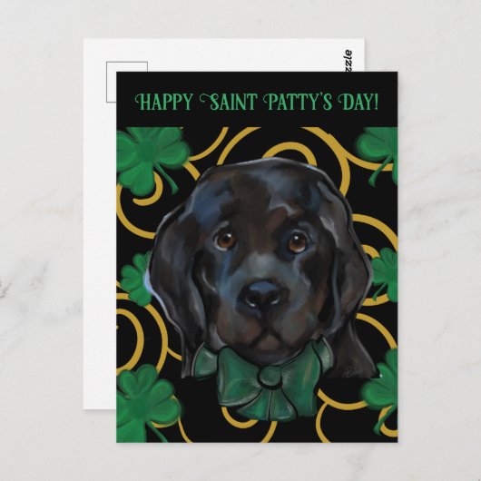 Carte Postale Chien de Terre-Neuve (Devant / Derrière)