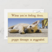 Carte postale Chien de thérapie de chiot (Devant / Derrière)