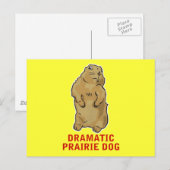 Carte Postale Chien des Prairies dramatique (Devant / Derrière)