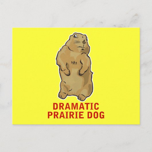 Carte Postale Chien des Prairies dramatique (Devant)