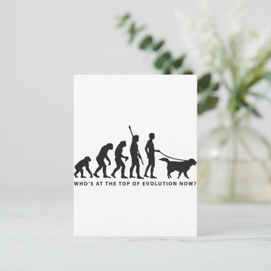 Carte Postale chien d'évolution (Debout devant)