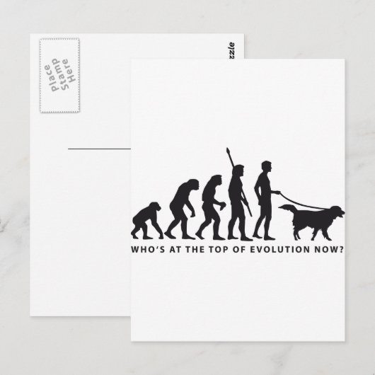 Carte Postale chien d'évolution (Devant / Derrière)
