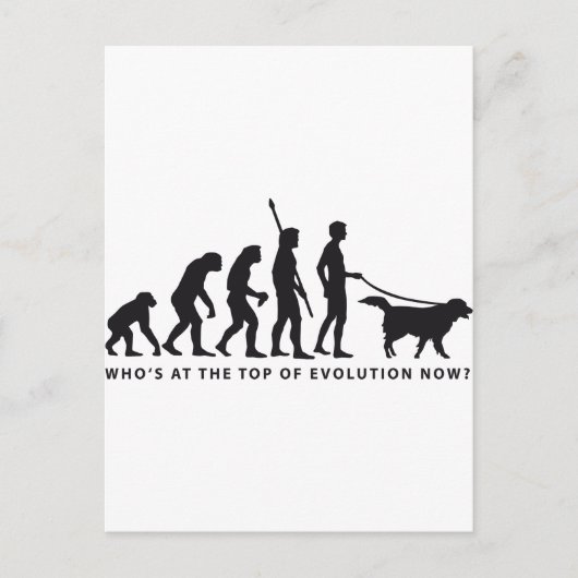 Carte Postale chien d'évolution (Devant)