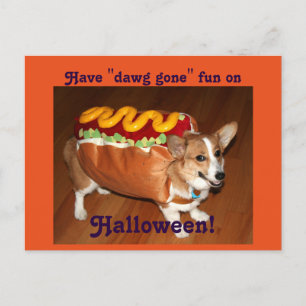 Carte Postale Chien d'Halloween