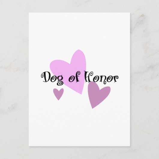 Carte Postale Chien d'honneur (Devant)