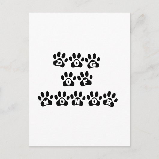 Carte Postale Chien d'honneur (Devant)