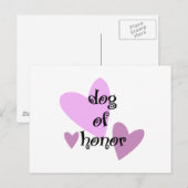 Carte Postale Chien d'honneur (Devant / Derrière)