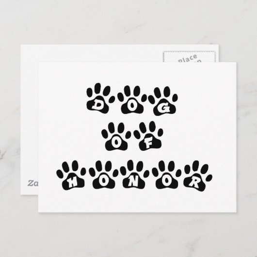 Carte Postale Chien d'honneur (Devant / Derrière)