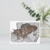 Carte Postale Chien Doberman et chiot (Debout devant)