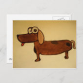 Carte Postale chien d'oeil fou (Devant / Derrière)