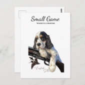 Carte Postale Chien d'oiseaux, chasse à la bécasse (Devant / Derrière)