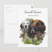 Carte Postale Chien d'oiseaux, chasse aux faisans (Devant / Derrière)