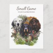 Carte Postale Chien d'oiseaux, Jeu de l'Upland Chasse aux oiseau (Devant)