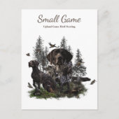 Carte Postale Chien d'oiseaux, Jeu de l'Upland Chasse aux oiseau (Devant)