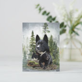 Carte Postale Chien d'Ours de Carélie (Debout devant)